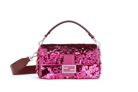 fendi pink sequin baguette.